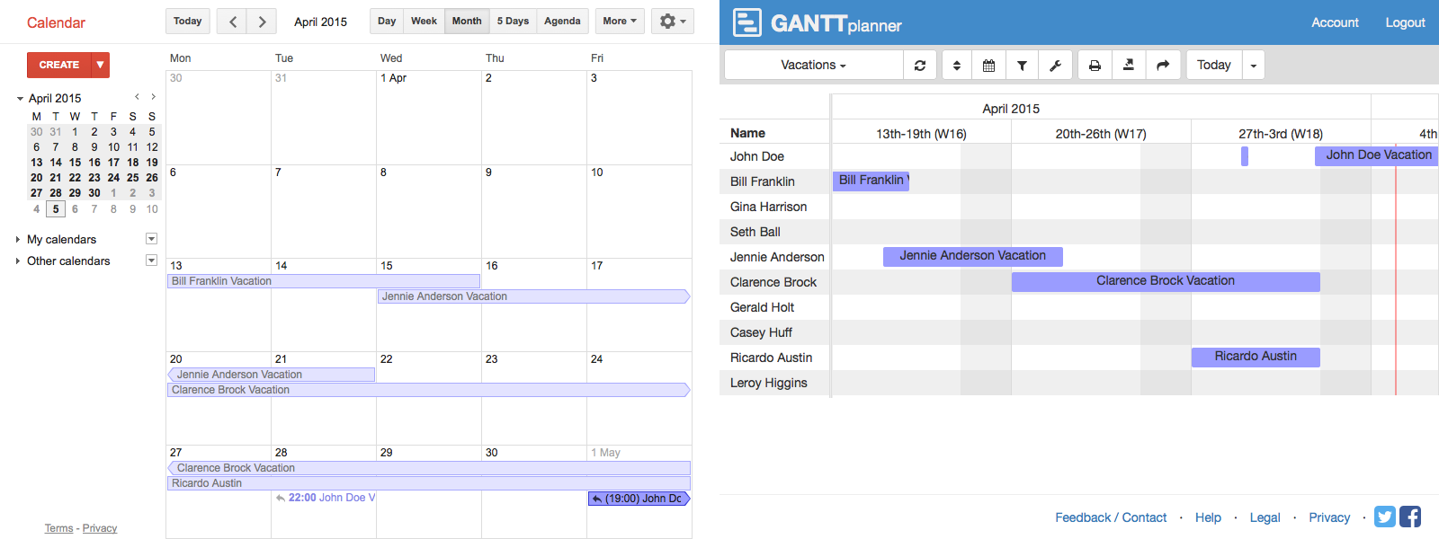 Create Gantt Chart Google Calendar