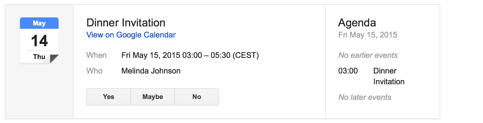 RSVP to Google Calendar events from Gmail