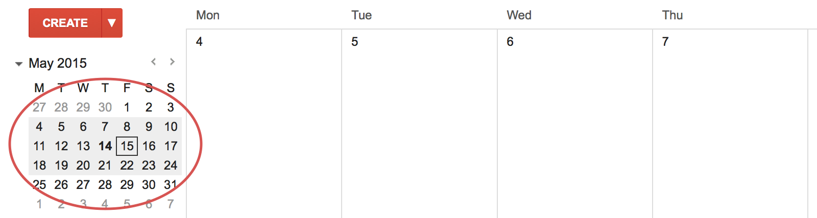 Mini Calendar Custom view for Google Calendar